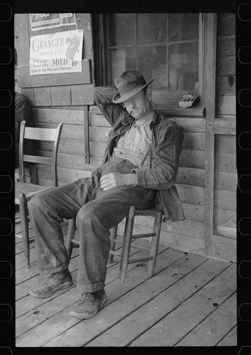 Farmer of Nethers in front of post office, Virginia