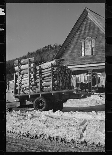 Untitled photo, possibly related to: Home of pulpwood cutter, Groveton, New Hampshire