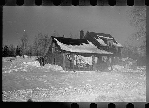 Untitled photo, possibly related to: Home of paper mill worker, Groveton, New Hampshire