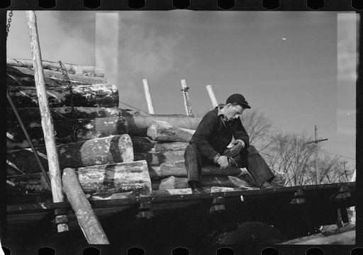 Untitled photo, possibly related to: Lumberjack, Groveton, New Hampshire