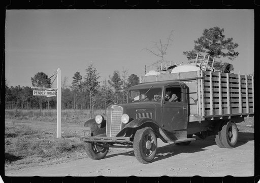 W.R. Hubbard and family moving their household goods on Penderlea Farms, North Carolina