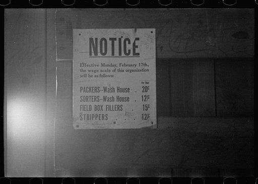 Notice to celery workers, Sanford, Florida