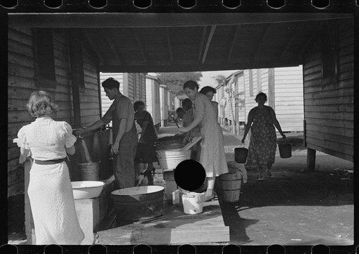 Untitled photo, possibly related to: Source of water supply in the camp for migratory workers at Belle Glade, Florida