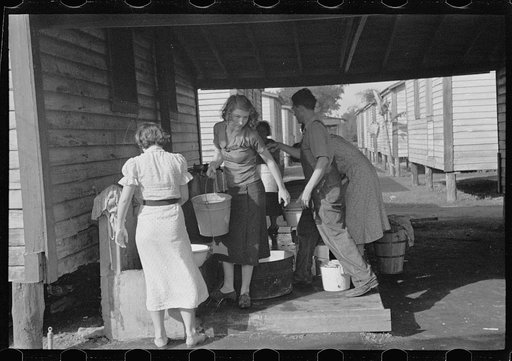 Source of water supply in the camp for migratory workers at Belle Glade, Florida