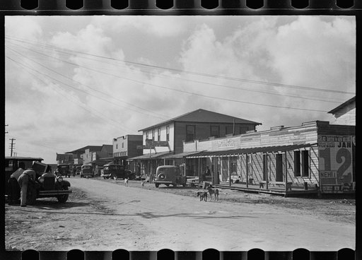 A street in the Negro section of Belle Glade, Florida