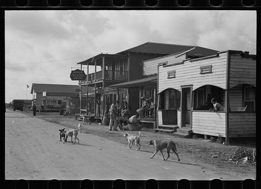 Scene in the Negro section, Belle Glade, Florida