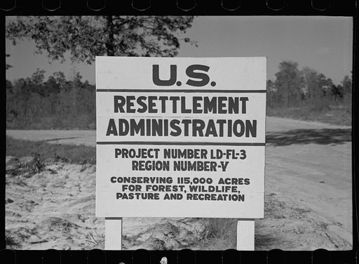 Sign on Withlacoochee Land Use Project, Florida
