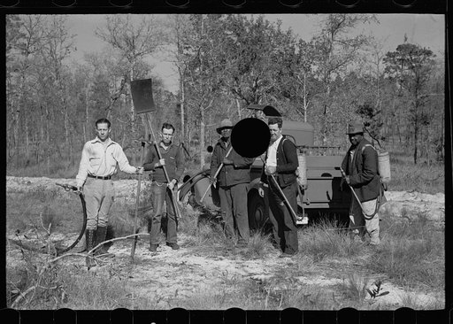 Untitled photo, possibly related to: Fire fighting crew, Withlacoochee Land Use Project, Florida