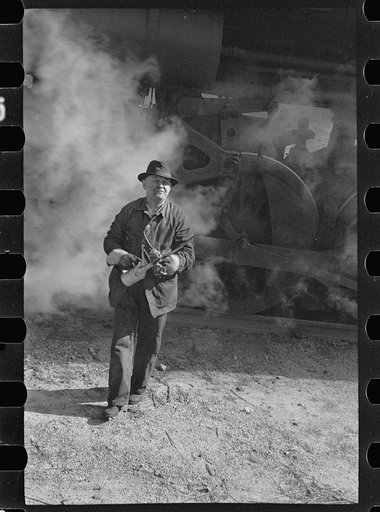Yardman on mine railroad, Jefferson County, Alabama