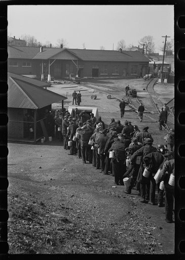 Miners changing shift, Birmingham, Alabama