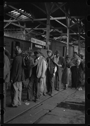 Untitled photo, possibly related to: Unloading bananas on the dock, Mobile, Alabama