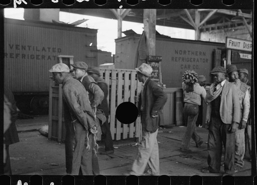 Untitled photo, possibly related to: Loading bananas, Mobile, Alabama