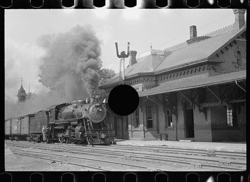 Untitled photo, possibly related to: Scene at station in Randolph, Vermont