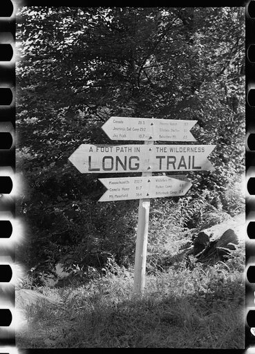 Marker on Long Trail, Eden Mills, Vermont