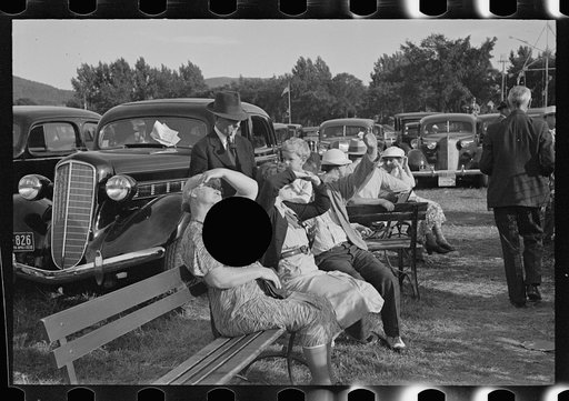 Untitled photo, possibly related to: Visitors at the State Fair, Rutland, Vermont