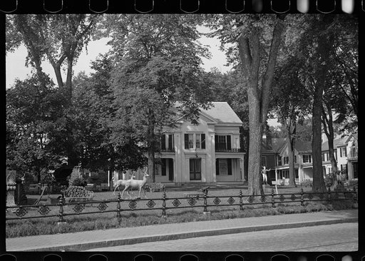 Mansion on main street used by antique dealer, Rockland, Maine
