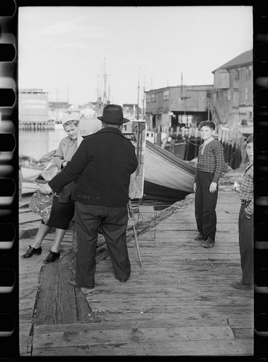 Untitled photo, possibly related to: Fishermen playing cards, Gloucester, Massachusetts