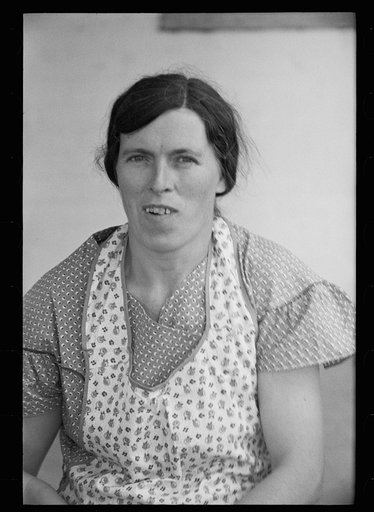 Untitled photo, possibly related to: Mrs. Hallett, wife of resettled farmer, Tompkins County, New York