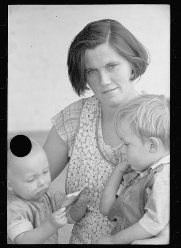 Untitled photo, possibly related to: Mrs. Hallett, wife of resettled farmer, Tompkins County, New York