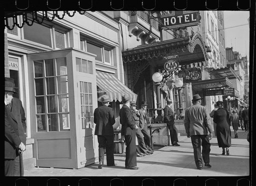 Untitled photo, possibly related to: Main street of Hagerstown on Saturday afternoon, Maryland