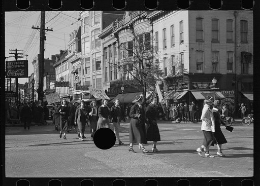 Untitled photo, possibly related to: Main street of Hagerstown on Saturday afternoon, Maryland