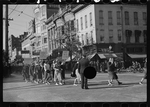 Untitled photo, possibly related to: Main street of Hagerstown on Saturday afternoon, Maryland