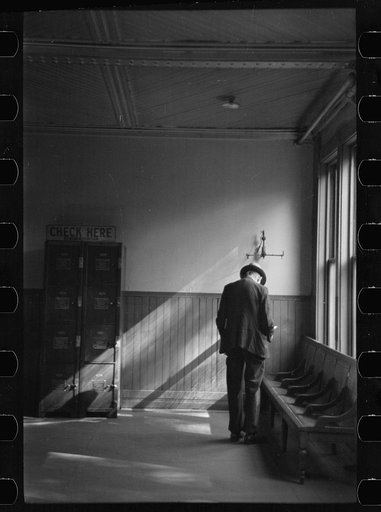 Interior of railroad station, Hagerstown, Maryland