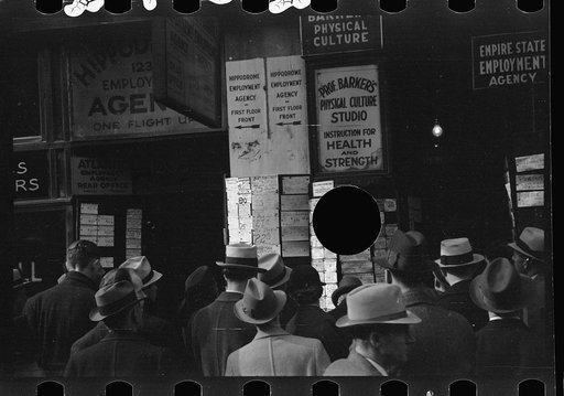 Untitled photo, possibly related to: Employment agency, Sixth Avenue, New York, New York