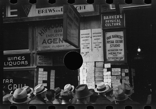 Untitled photo, possibly related to: Employment agency, Sixth Avenue, New York, New York