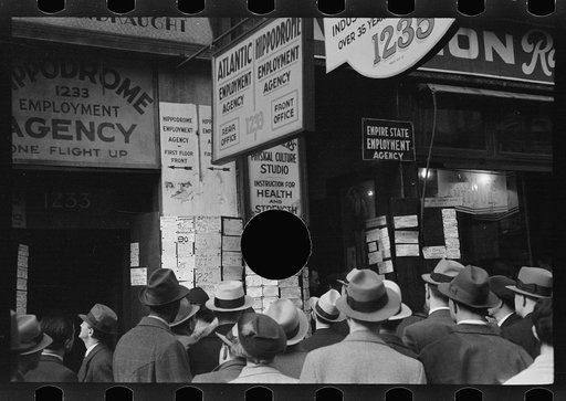 Untitled photo, possibly related to: Employment agency, Sixth Avenue, New York, New York