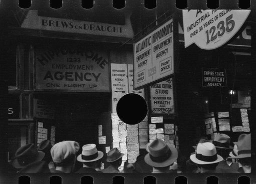 Untitled photo, possibly related to: Employment agency, Sixth Avenue, New York, New York