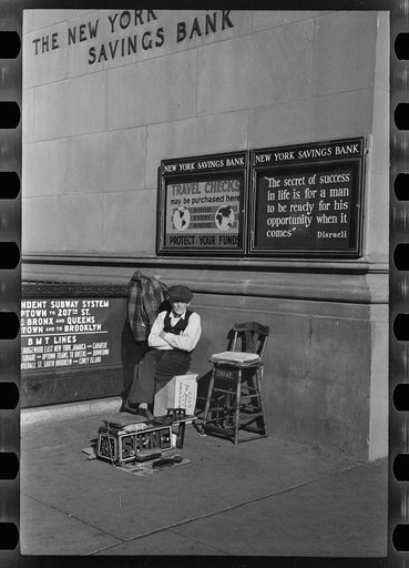 Bootblack, corner Fourteenth Street and Eighth Avenue, New York, New York