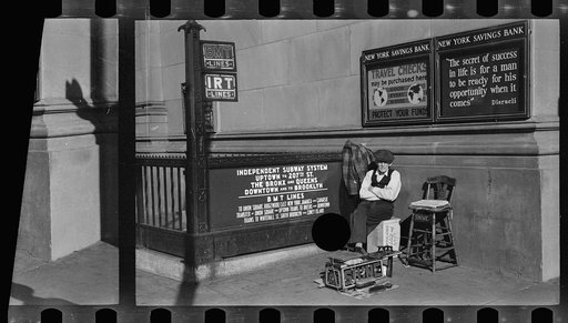 Untitled photo, possibly related to: Bootblack, corner Fourteenth Street and Eighth Avenue, New York, New York