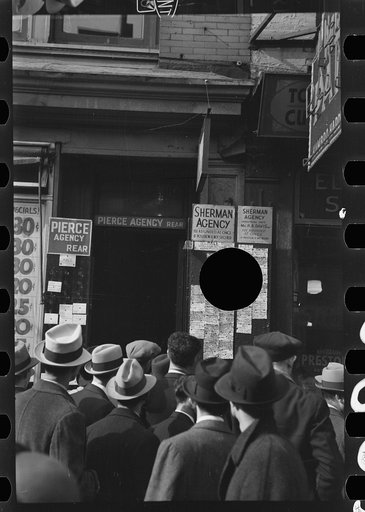 Untitled photo, possibly related to: Employment agency on Sixth Avenue, New York, New York