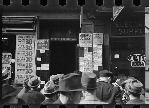 Employment agency on Sixth Avenue, New York, New York