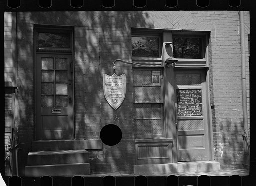Untitled photo, possibly related to: Sign on Baptist church, Washington, D.C.