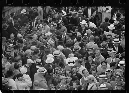 Crowds at races, Indianapolis, Indiana