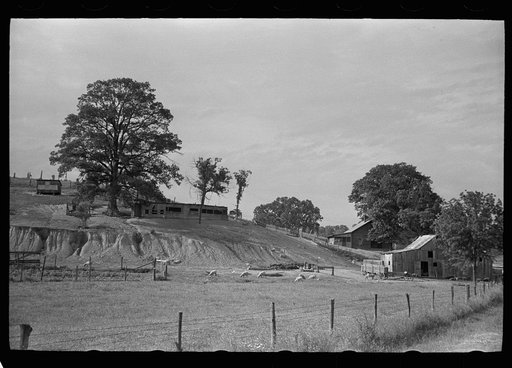 Eroded farmland, Martin County, Indiana