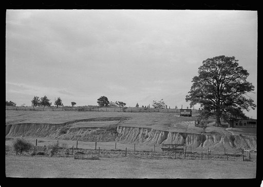 Eroded farmland, Martin County, Indiana