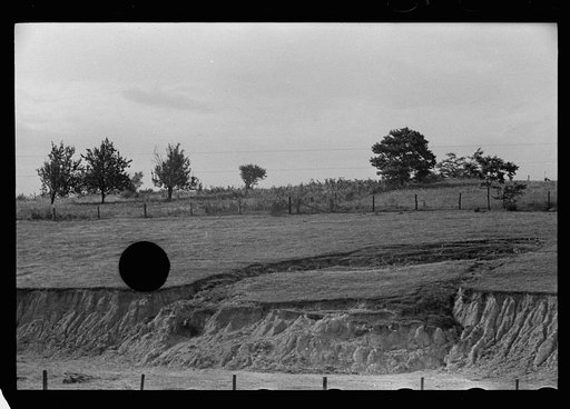 Untitled photo, possibly related to: Eroded farmland, Martin County, Indiana