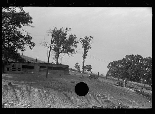 Untitled photo, possibly related to: Eroded farmland, Martin County, Indiana