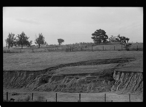 Untitled photo, possibly related to: Eroded farmland, Martin County, Indiana