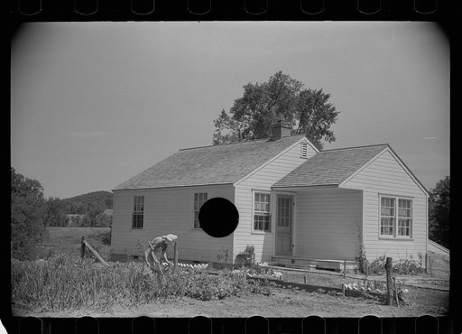 Untitled photo, possibly related to: Wife of homesteader in garden, Scioto Farms, Ohio