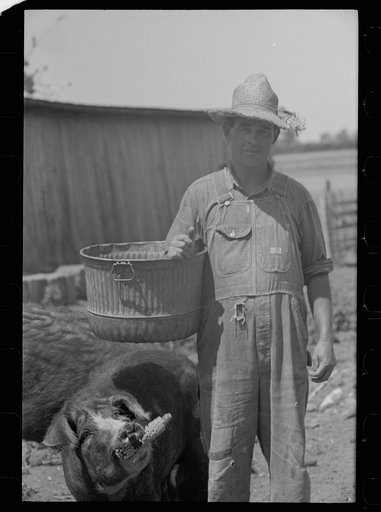 Untitled photo, possibly related to: Farmer and child, Scioto Farms, Ohio