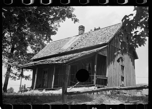 Untitled photo, possibly related to: House in which a Wabash Farm homesteader lived, Martin County, Indiana