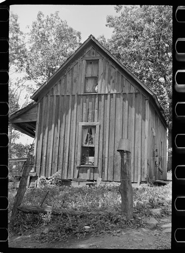 House in which a Wabash Farm homesteader lived, Martin County, Indiana