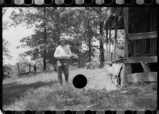 Untitled photo, possibly related to: House in which a Wabash Farm homesteader lived, Martin County, Indiana