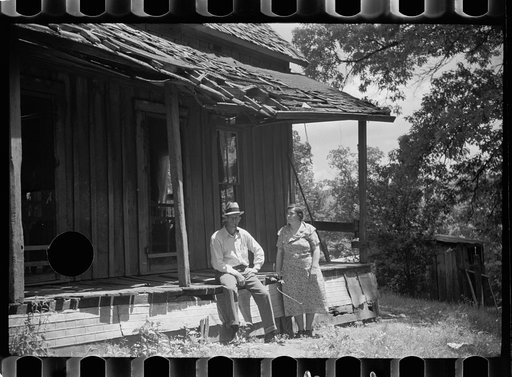 Untitled photo, possibly related to: Former home of a Wabash Farms settler, (Liston Barnes) Martin County, Indiana