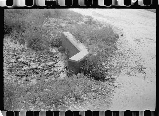 Untitled photo, possibly related to: Hailstones along highway, Indiana
