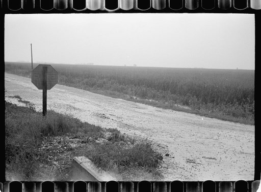 Untitled photo, possibly related to: Hailstones along highway, Indiana